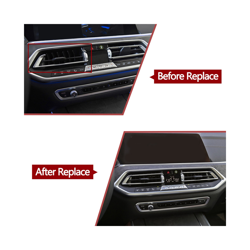 1Pair Front Air Vent Grille Clip Trim For X5 X6 X7 G05 G06 G07 4853896889398