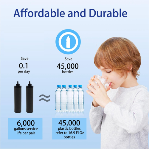 4PCS Water Filter for Black Activated Carbon Filters 2