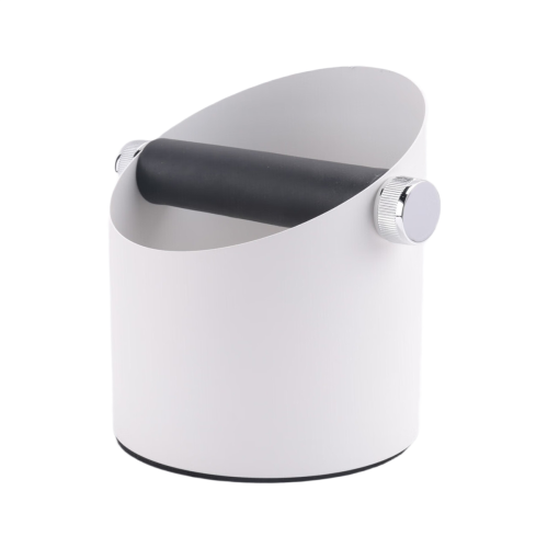Knock Box for Coffee with Removable Knock Bar Espresso Bin -White 2