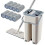 Telescopic Handle Flat Mop with Microfibre Pads and Bucket 1