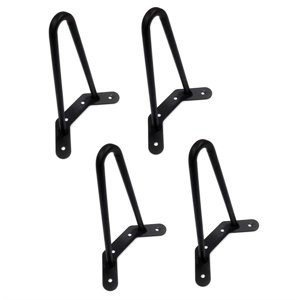 Lot de 4 pieds de table basse en métal avec pieds en épingle à cheveux, 250 mm, pour bureau