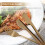 Stainless Steel Flatware Serving Utensils Large (Gold,8 Pieces) 6