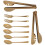 Stainless Steel Flatware Serving Utensils Large (Gold,8 Pieces) 3