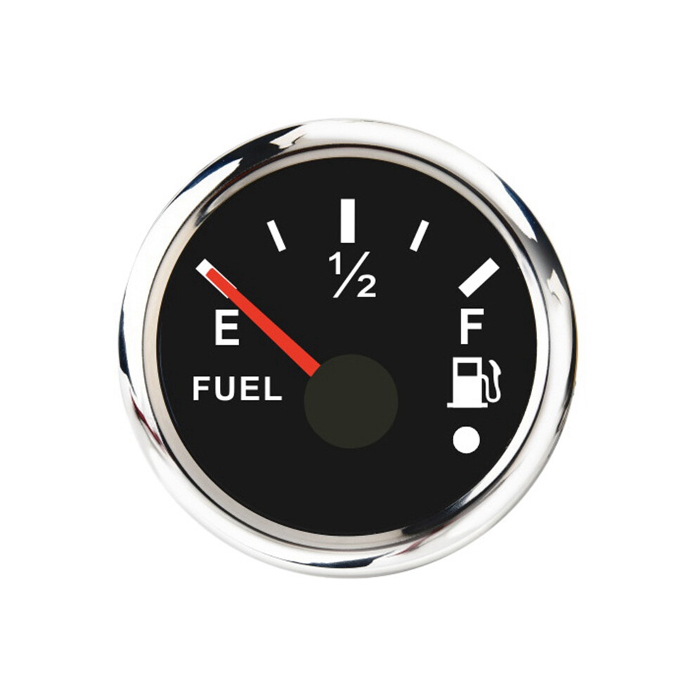 52Mm Fuel Level Gauge 0-190Ohm Switchable 240-33Ohm With Alarm Black 4853896898932