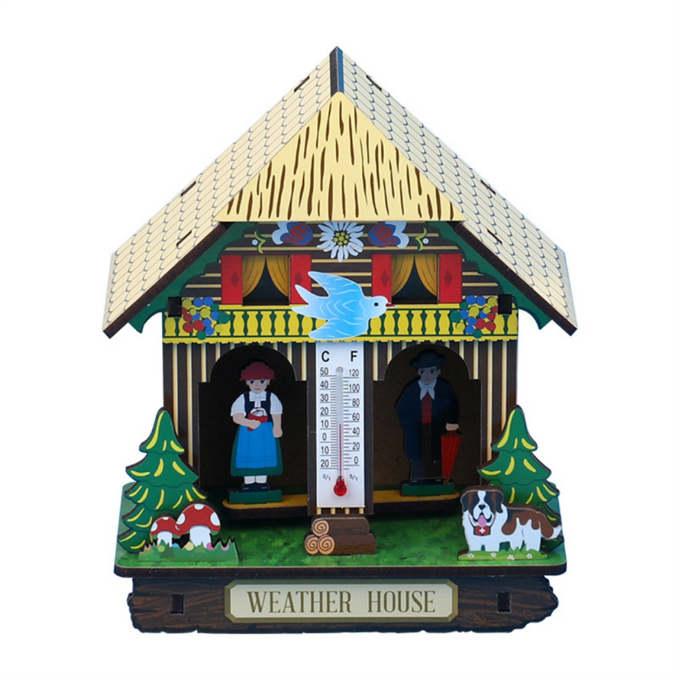 Sunny Rainy Box Accurate Thermometer Home Barometer House Hygrometer