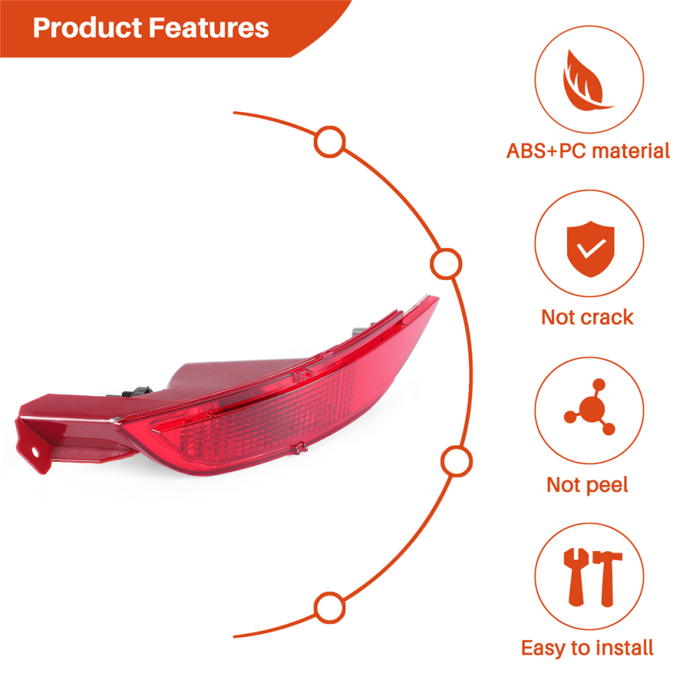 Car Bumper Left Tail Fog For Fiesta Mk7 2008-2012 Light 4853896802861