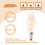 E12 4W Vela Chama Filamento LED Lâmpada Lâmpada 10*3.5cm 4