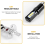 2X H1 6000K Super Bright White 6000LM DRL Κιτ προβολέων μεγάλης σκάλας LED 4