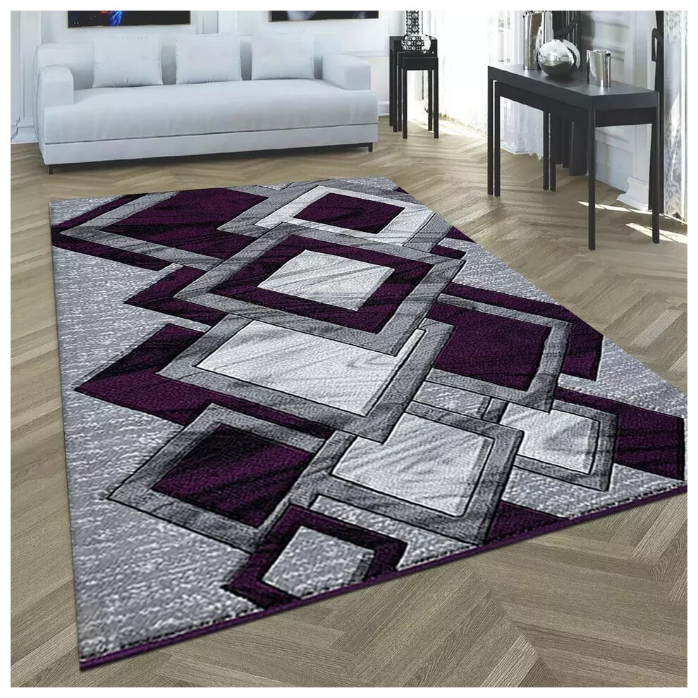 (Purple, Extra-Large: 200 x 290 cm) Modern Extra Large Rugs For Bedroom Living Room Carpet Hallway Runner Rug Floor Mats