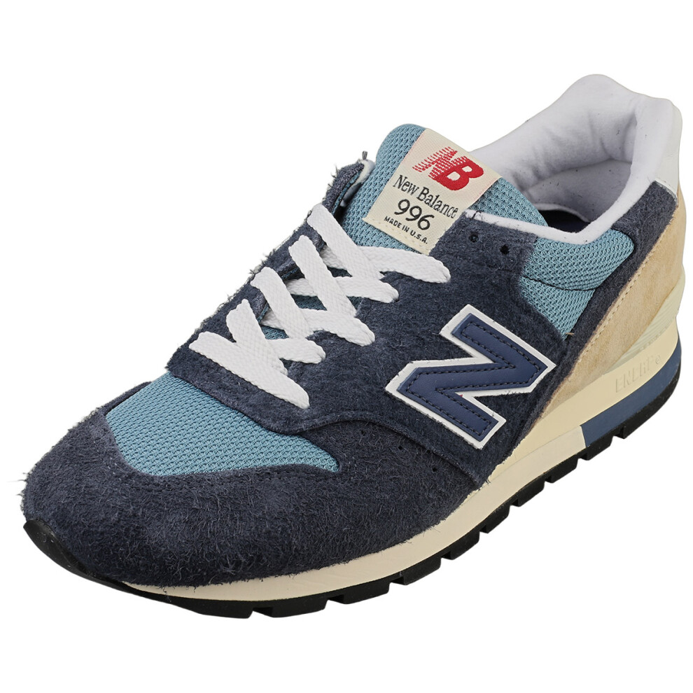 New Balance 996 Made In Usa Mens Fashion Trainers In Navy - 7.5 Uk Blue