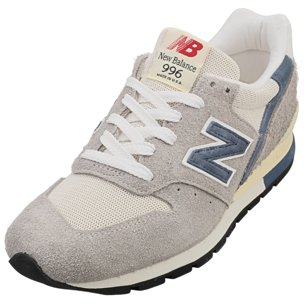 New Balance (7.5) 996 Made In Usa Mens Fashion Trainers In Grey White