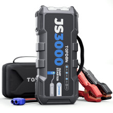 Car Battery Jump Starter, TOPDON JS3000 12V 3000A Battery Booster Jump Starter Pack for Up to 9L Gas/ 7L Diesel Engines, Portable Car Battery Charger