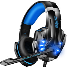 Ozeino Gaming Headset for Ps4 Ps5 3D Surround Sound Noise Cancelling Headphones with Microphone for PC Xbox One Switch with LED Light