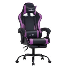 Gaming Chair Office Chair Desk Chair with Footrest Lumbar Support Headrest Armrest Task Rolling Swivel Ergonomic E-Sports Adjustable PC Gamer Chair