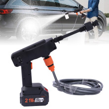 Portable Powered Pressure Washer|Cordless Battery 21V High Pressure Cleaner Kit-Handheld Electric Pressure Washer Water Guns for Car Home Garden