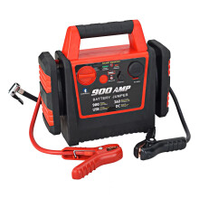 Car Jump Starter Power Pack with Air Compressor, 900A 12V UltraSafe Lead-Acid Battery Booster Power Pack, Power Bank Charger with USB Socket and DC
