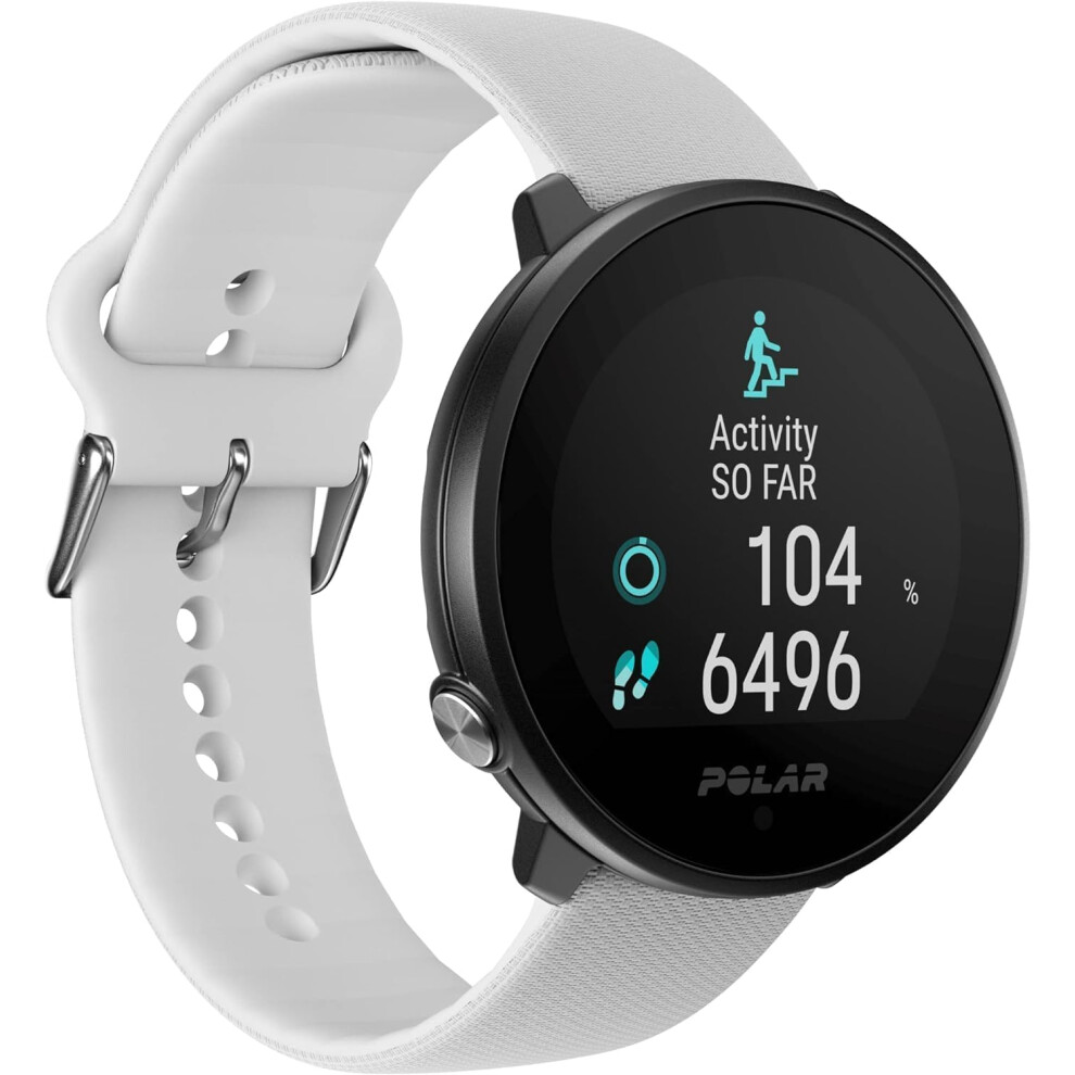 Polar Unisex Unite Fitness watch, White-White, S-L UK