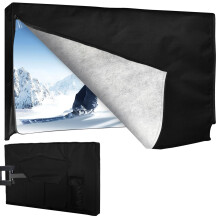 Outdoor TV Cover for Winter 48-50 Inch - Felt Scratch Resistant Lining, 600D Oxford Weatherproof TV Screen Protector, Waterproof Zipper, Velcro