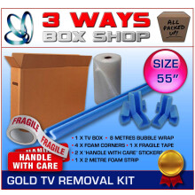 55 inch TV LCD Double Wall Premium Cardboard Box WITH Extra Bubble Plasma Screen Picture Artwork Frame House Removal Moving Protection Kit