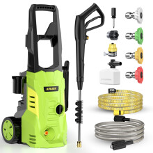 GUIFIN Electric High Pressure Washer - Portable Power Washer with Upgraded Soap Tank, 4 Pressure Tips, 6.6 FT Inlet & 23 FT Water Outlet Hose, 3800PSI