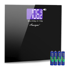 Awaiymi 440 lb Large LCD Screen Talking Scales for Body Weight,Loud and Clear Voice Talking Scales for Visually Impaired, Talking Bathroom Scale,