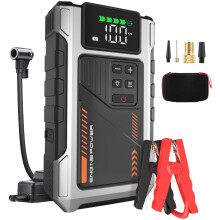 Eigotrav Jump Starter Power Pack with 150 PSI Air Compressor, 6000A Car Jump Starter (Up to 7.5L Gas, 6L Diesel), Portable Car Battery Booster Jump