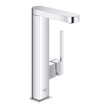 GROHE Plus Single Lever Basin Mixer, L-Size, Pull-Out Spout, Push Open Waste Set. Water-Saving Tap in Chrome Finish. 23844003
