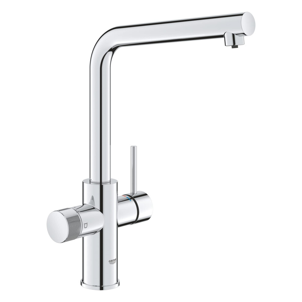 GROHE Blue Pure Minta ? Kitchen Sink Mixer Tap for Filtered Water (High L-Shaped 150? Swivel Spout, Separate Inner Water Ways, Tails 3/8 Inch, Min.
