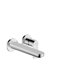 Hansgrohe Rebris S Basin Mixer Tap for Concealed Installation Wall-Mounted with Spout 20 cm, Chrome, 72528000