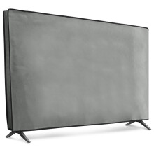 kwmobile Dust Cover for 55" TV - Fabric Case TV Protector for Indoor Flat Screen TVs - Light Grey