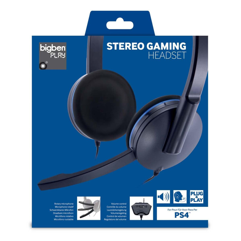 Bigben Ps4 Stereo Gaming Headset Black/Blue 3499550339031