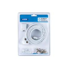 STATUS TV Aerial Cable Extension Kit | White 15m TV Cable | Extension Lead | S15MTVAEKX12