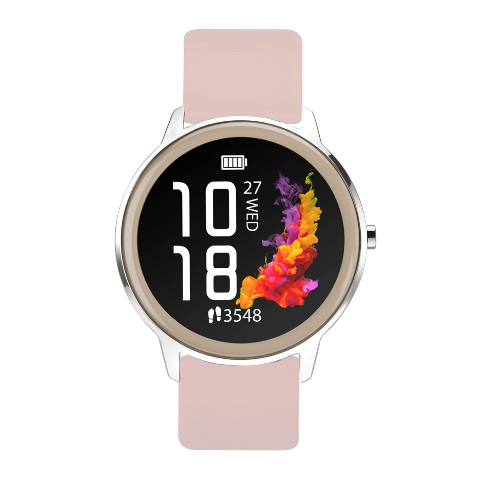 Sekonda Flex Womens Smart Watch with Heart Rate and Sleep Monitor, Daily Activity, Sports, Music, Weather and Message Functions, with Silicone Strap,