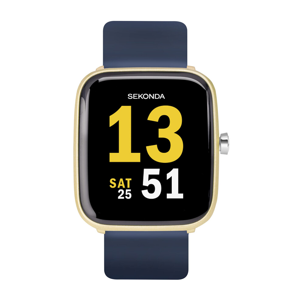 Sekonda Motion 36Mm Smart Watch With Heart Rate And Sleep Monitor, Daily Activity, Sports, Music, Weather And Message Functions, With Rubber Strap