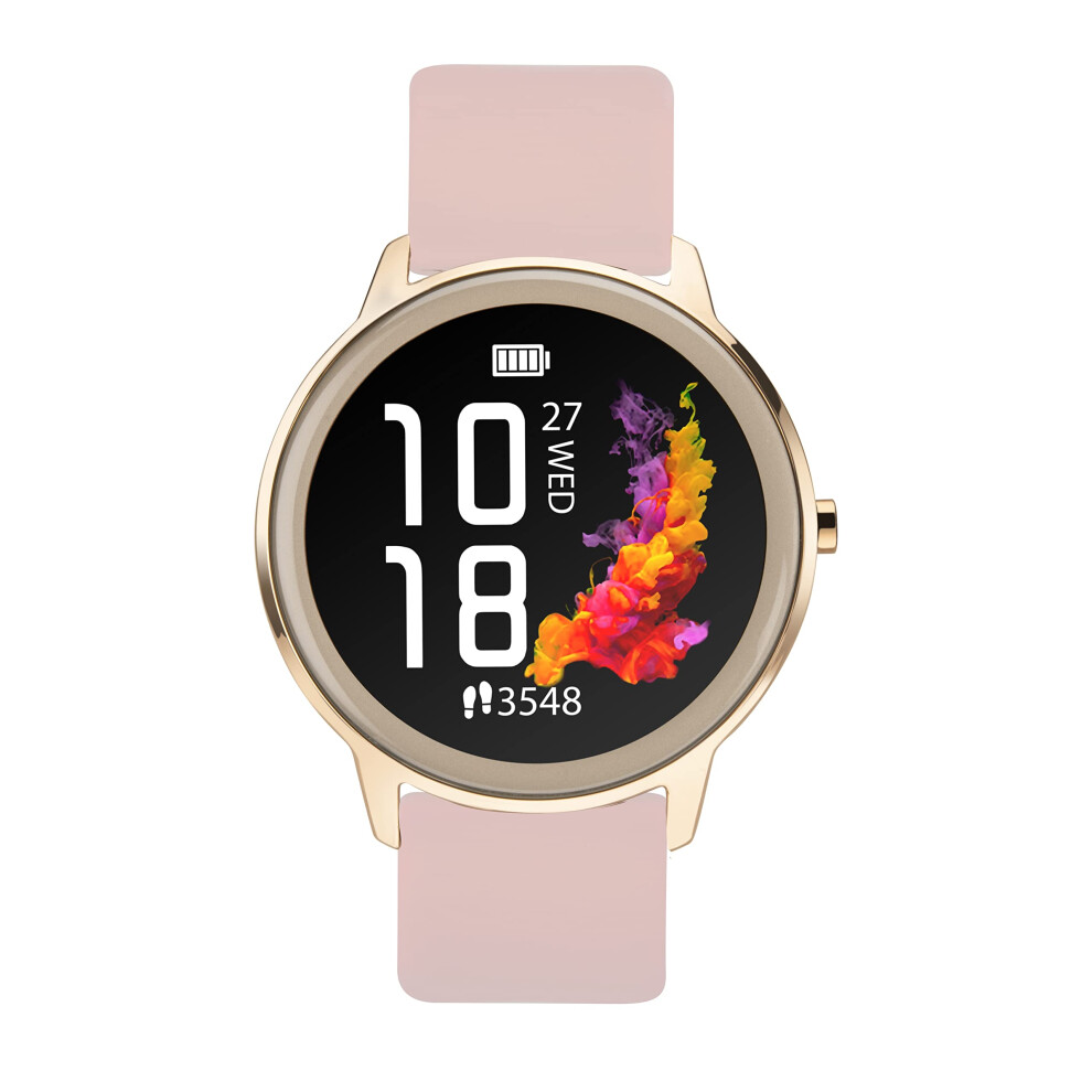 Sekonda Flex Womens 42 mm Smart Watch with Heart Rate and Sleep Monitor, Daily Activity, Sports, Music, Weather and Message Functions with Silicone