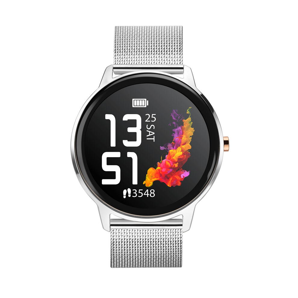 Sekonda Flex Womens 42mm Smart Watch with Heart Rate and Sleep Monitor, Daily Activity, Sports, Music, Weather & Message Functions, with Mesh Strap