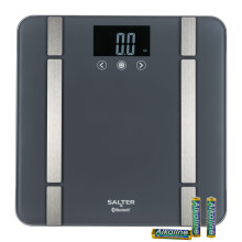 Salter SA00432GFEU6 Bathroom Smart Scale ? Bluetooth Digital Scale, 200kg, Measure Weight, Body Fat/Water, Muscle/Bone Mass, BMI/BMR, 8 User Memory,