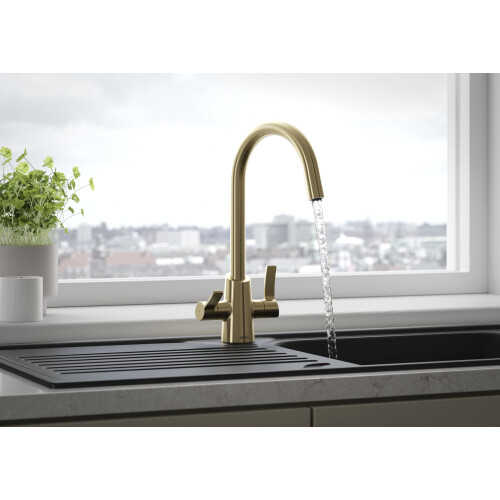Bristan Bristan Acorn Easyfit Kitchen Sink Mixer Brushed Brass Tap 2