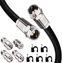 ASNQ RG6 Coaxial Cable Connectors Set 75 OHM - High-Speed Premium Coax Cable 10m - For Internet, Digital TV, Satellite, Aerial Connections - Includes