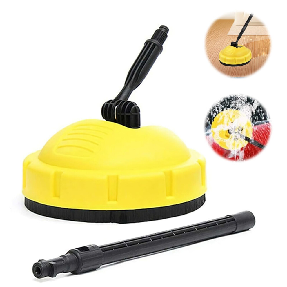High Pressure Surface Cleaner for Karcher K1 -K7 High pressure Cleaner, Patio Cleaner Attachment, Long Handle Pressure Washer Rotary Brush for Outdoor