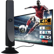 2025 Upgraded TV Aerial - Indoor TV Aerial for Smart TV with Signal Booster, Digital TV Antenna indoor with strong signal uk for Miles Long Range