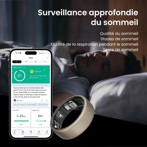 Amazfit Slimme Ring - AMAZFIT - Helio Ring - Maat 12 - Slaaptracking - Hartslagmonitoring - Emotietracking 2