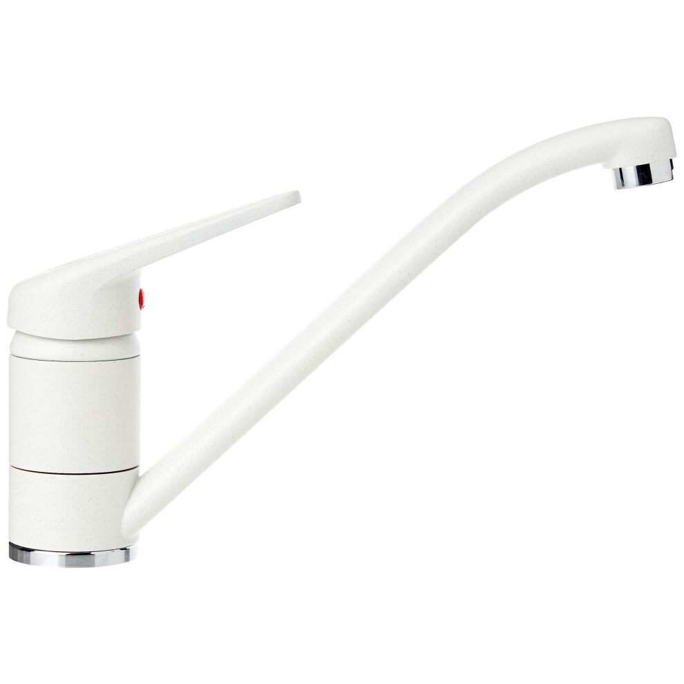 FRANKE Polar White Kitchen Sink tap with Fixed spout Made of Granite Princess II 115.0470.658, Medium-Sized