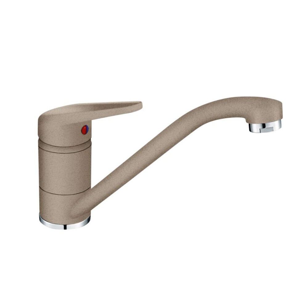 Franke Kitchen Sink tap fith wixed spout Made of Granite Princess II-Cappuccino 115.0470.655
