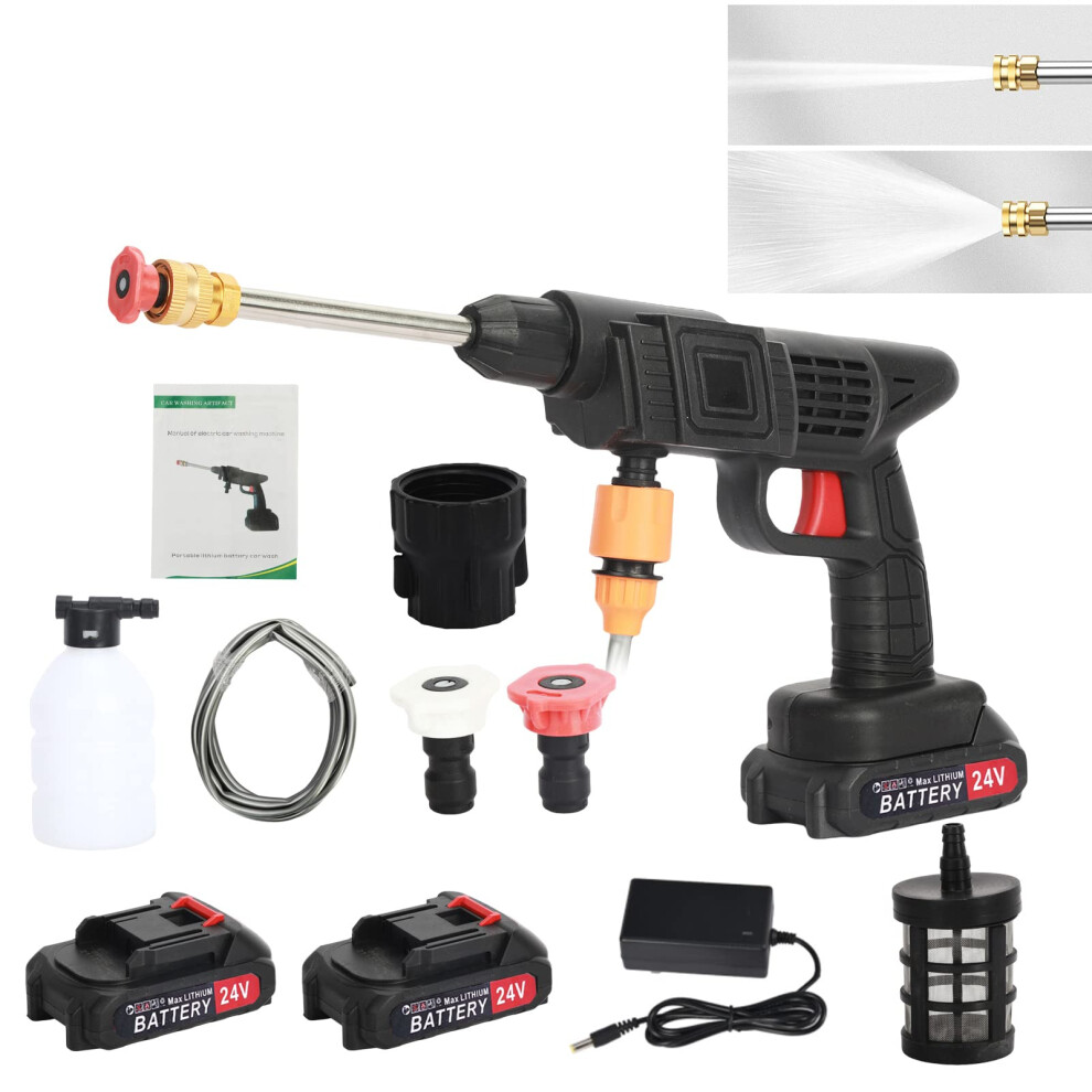 Calager Cordless Pressure Washer,24V Portable Power Washer Cleaner,Lightweight Pressure Washer With 2 Batteries and Charger,Battery Powered Cordless