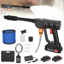 Calager Cordless Pressure Washer,21V Battery Powered Portable Pressure Washer,300W 725PSI High Pressure Washer Gun Jet Cleaner Car Power Washer with 2