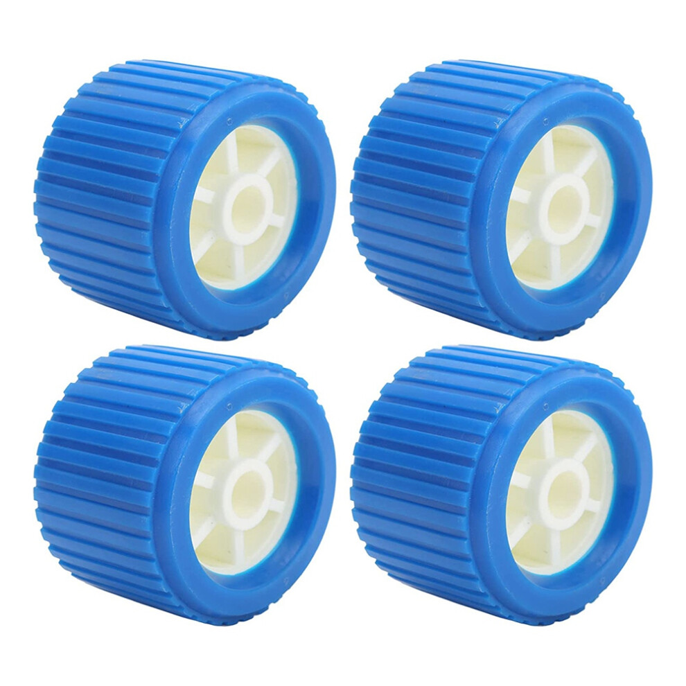4PCS Rouleaux d'oscillation nervurés pour remorque de bateau