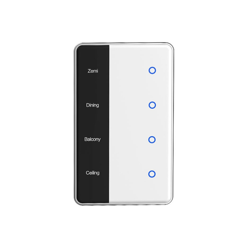 Tuya Zigbee Diy Name Switch 4 Gang Smart Touchscreen Switch 4853896809488