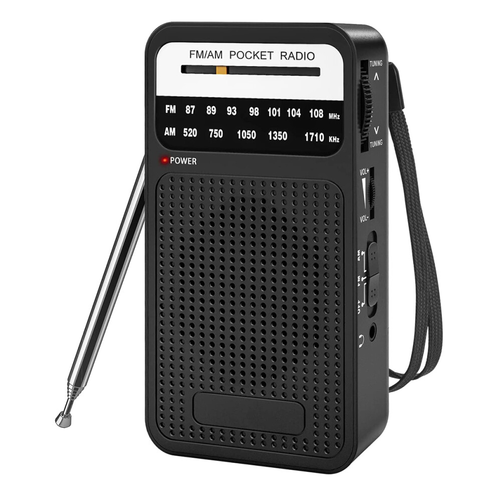Am Fm Pocket Radio, Transistor Radio With Loudspeaker, Headphone Jack 4852209348799