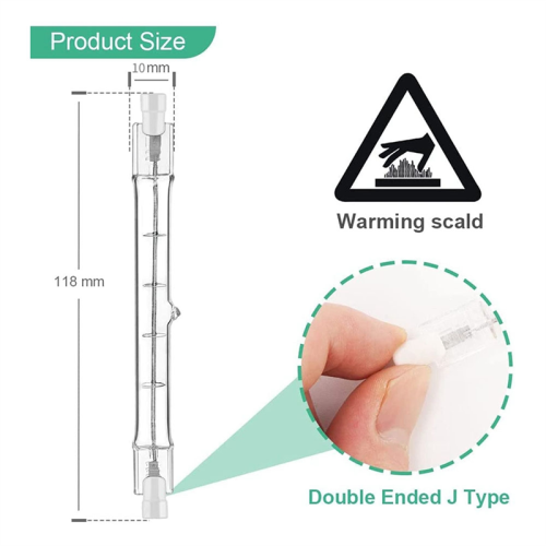 R7S Halogen Light Bulb 118mm 200W 230V Halogen Rod R7S Dimmable 6Pack 1